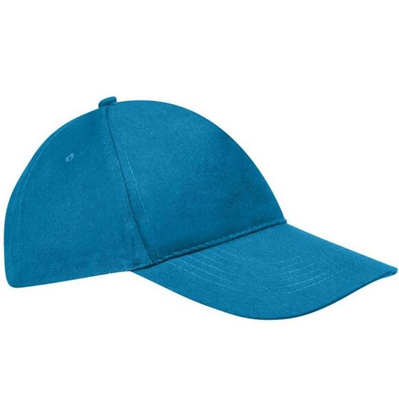 SOLS Unisex Sunny 5 Panel Baseball Cap / Aqua - Picture 1 of 5